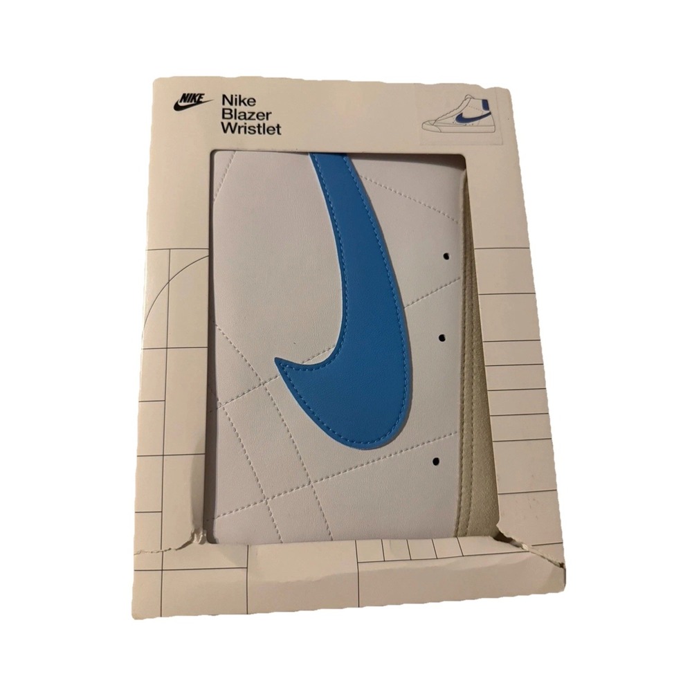 NWT Nike Blazer Large Wristlet Bag Clutch white/blue 7" x 5.5" Unisex A25